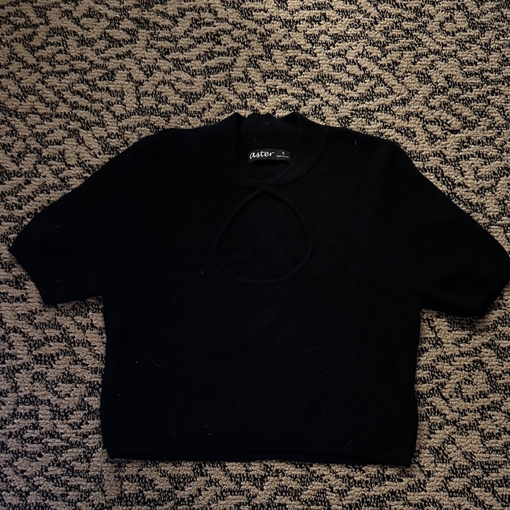 Black Keyhole Sweater